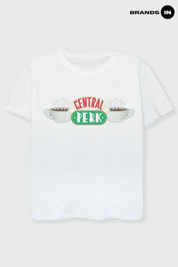 Brands In White Friends Central Perk Girls White T-Shirt (K34269) | £18