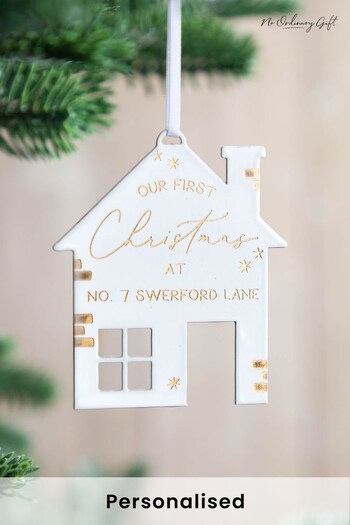 Personalised New Home Metal Christmas Decoration by No Ordinary Gift (K34588) | £14