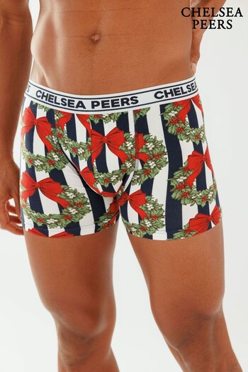 Chelsea Peers Red Vintage Christmas Boxers Pack of 3 (K34644) | £28