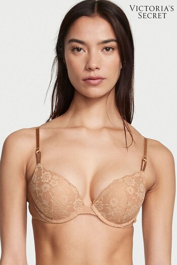 Victoria's Secret Praline Nude Lace T-Shirt Push Up Bra (K34738) | £35