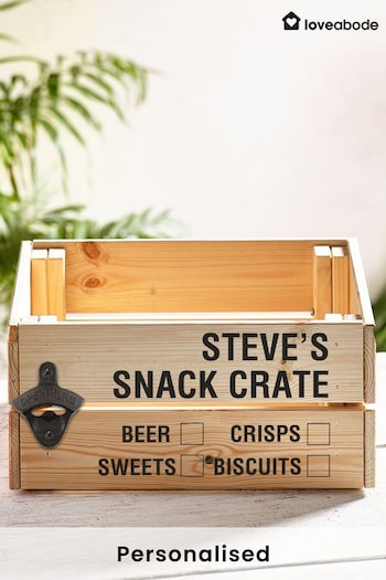 Personalised Beer & Snack Crate Boxes by Loveabode (K34745) | £29