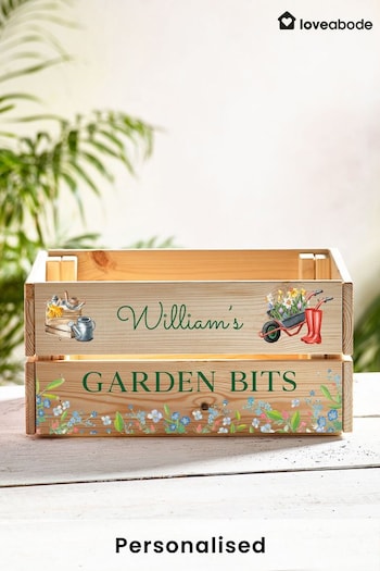 Personalised Garden Crate Box by Loveabode (K34747) | £29