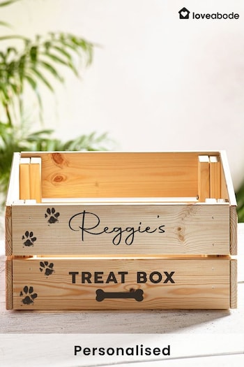Personalised Dogs Treat Crate Box by Loveabode (K34749) | £29