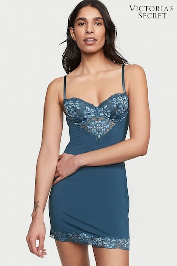 Victoria's Secret Blue Midnight Sea Modal Slip Dress (K34820) | £49