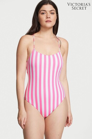 Victoria's Secret Pink Cabana Stripe Scoop Neck Swimsuit (K34852) | £58