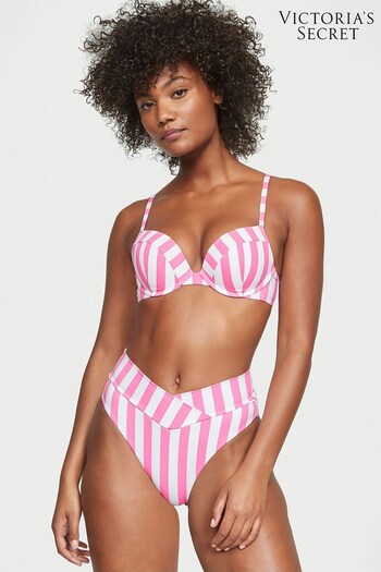 Victoria's Secret Pink Stripes High Waisted MixandMatch Crossover HighWaist Bikini Bottom (K34866) | £24