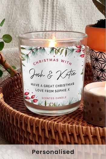 Personalised Christmas With Scented Jar Candle by PMC (K34979) | £10
