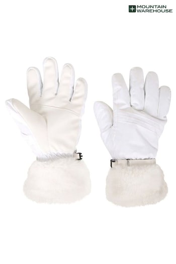 Mountain Warehouse White Parallax Waterproof Ski Gloves - Womens (K35291) | £31