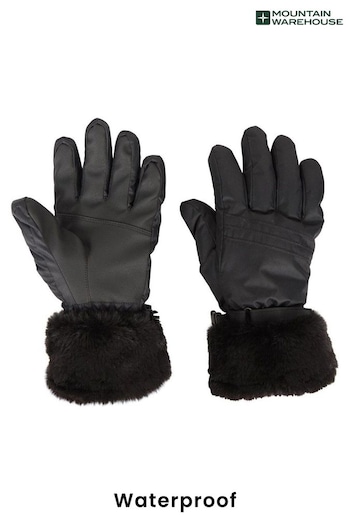 Mountain Warehouse Black Parallax Waterproof Ski Gloves - Womens (K35292) | £31