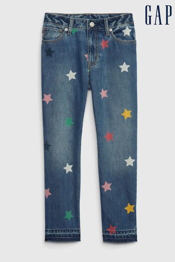 Gap Mid Wash Blue Mid Rise Star Girlfriend Jeans (K35379) | £35