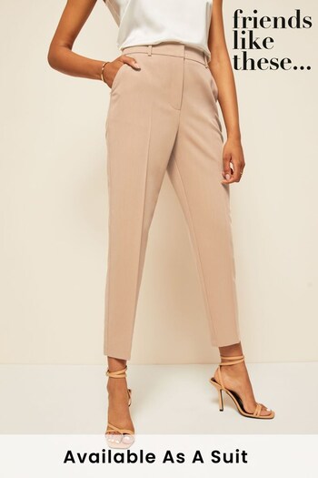 Friends Like These Camel Petite Tailored Straight Leg Trousers (K35600) | £27