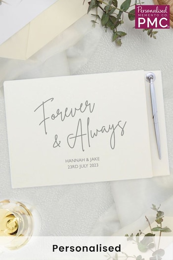 Personalised Forever & Always Hardback Guest Book & Pen by PMC (K35647) | £25