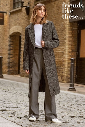 Textil Homem CL F VECTOR HOODIE Black/White Longline Tailored Smart Coat (K37228) | £89