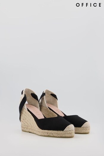 Office Black Wide FIt Marmalade Two Part Espadrille Sandals (K37248) | £60