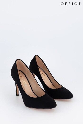 Office Black Regular Fit Round Point Court Shoes (K37253) | £50