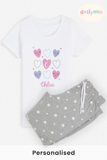 Personalised Heart Pyjamas by Dollymix (K37398) | £30