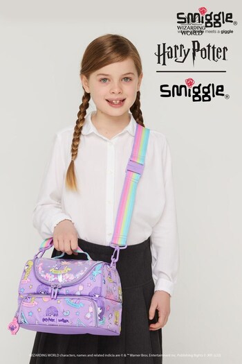 Smiggle Pink Harry Potter Double Decker Lunchbox with Strap (K37536) | £22
