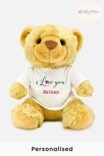 Personalised Valentines Teddy Bear by Dollymix (K37577) | £20