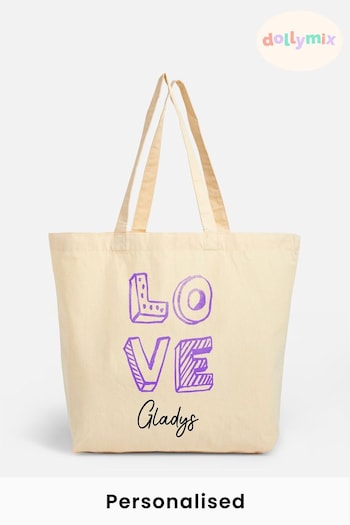Personalised "Love" Tote Bag by Dollymix (K37582) | £17