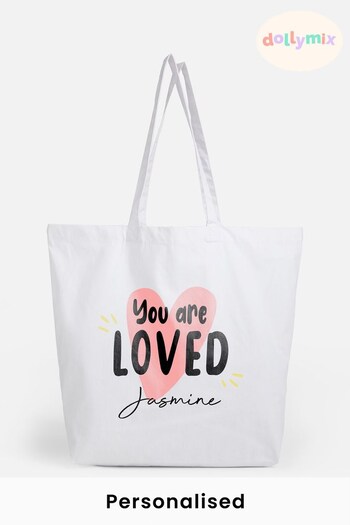 Personalised "You are Loved" Tote Bag by Dollymix (K37583) | £17