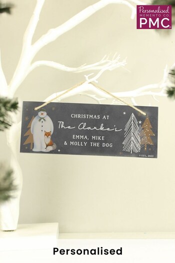 Personalised The Snowman Slate Hanging Decoration Exclusive To JuzsportsShops by PMC (K37590) | £14