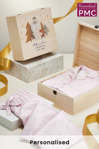 Personalised The Snowman Wooden Christmas Eve Box Exclusive To Next by PMC (K37592) | £25