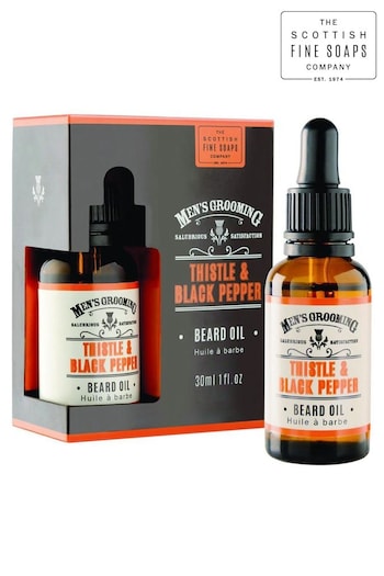 Scottish Fine Soaps Thistle  Black Pepper Beard Oil 30ml (K37594) | £12