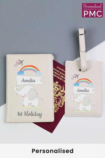 Personalised My 1st Passport Holder & Luggage Tag Set by PMC (K37606) | £24