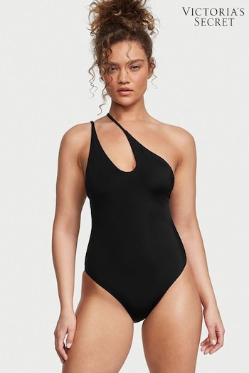 Victoria's Secret Black Nero Cut Out One Shoulder One Piece Swimsuit (K37938) | £63
