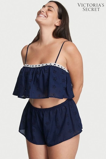 Victoria's Secret Ensign Navy Blue Lace Cami Pyjama Set (K38211) | £45