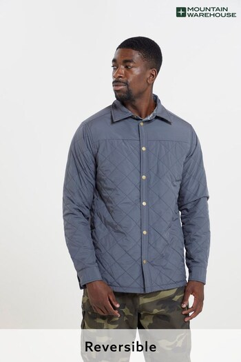 Mountain Warehouse Grey Tyne Mens Reversible Flannel Shirt (K38356) | £64