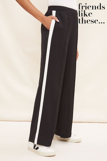 Friends Like These Black Side Stripe Utility Trousers (K38423) | £32