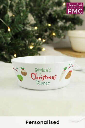 Personalised Christmas Dinner Plastic Bowl by PMC (K38518) | £10