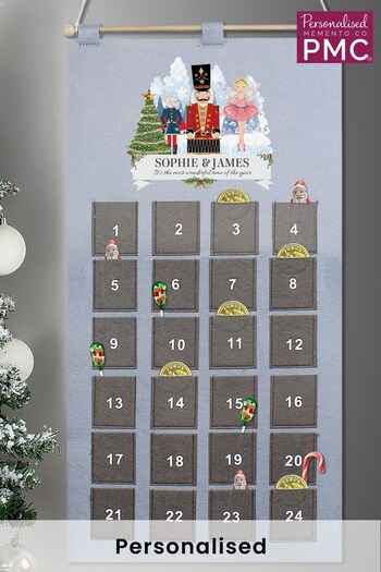 Personalised Christmas Nutcracker Advent Calendar In Silver Grey by PMC (K38522) | £15