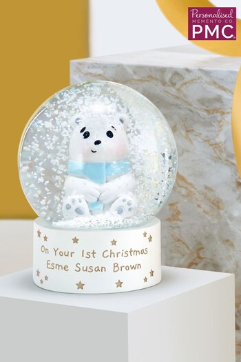 Personalised Polar Bear Snow Globe by PMC (K38527) | £17