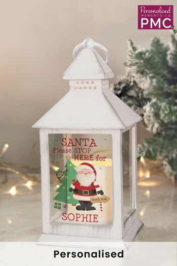 Personalised Santa White Lantern by PMC (K38533) | £17