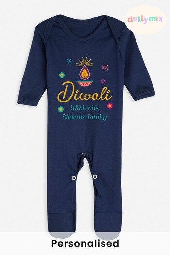 Personalised Diwali Baby Rompersuit by Dollymix (K38675) | £20