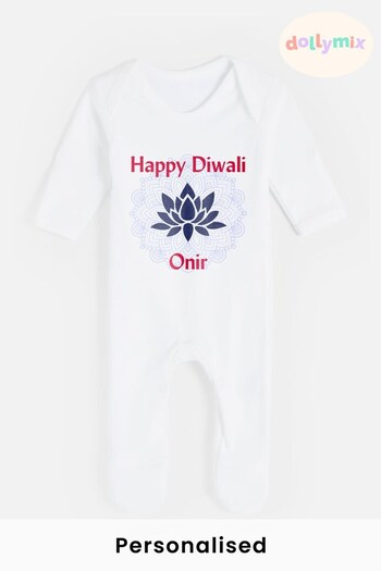Personalised Diwali Baby Rompersuit by Dollymix (K38687) | £20