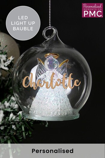 Personalised Christmas LED Angel Bauble by PMC (K38750) | £12