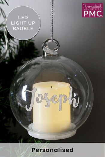 Personalised Christmas LED Candle Bauble by PMC (K38751) | £10