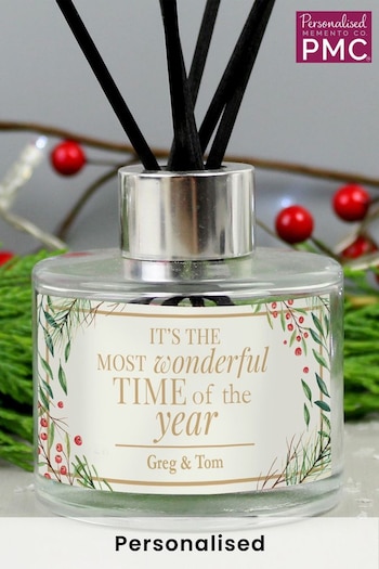 Personalised 'Wonderful Time of The Year' Christmas Reed Diffuser by PMC (K38771) | £15