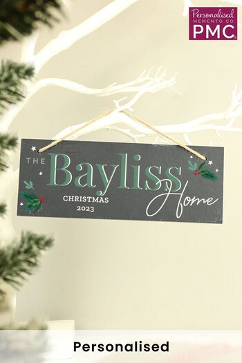 Personalised Family Christmas Slate Plaque by PMC (K38772) | £12