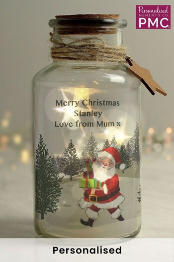 Personalised Christmas Santa LED Glass Jar by PMC (K38776) | £17