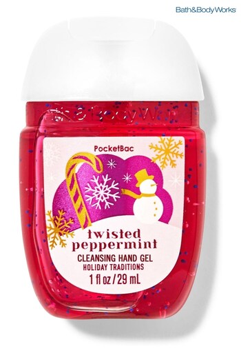 Bath & Body Works Twisted Peppermint PocketBac Cleansing Hand Gel 1 fl oz / 29 mL (K38782) | £4