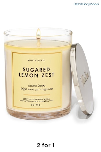Bath & Body Works Sugared Lemon Zest Sugared Lemon Zest Signature Single Wick Candle 8 oz / 227 g (K38799) | £23.50