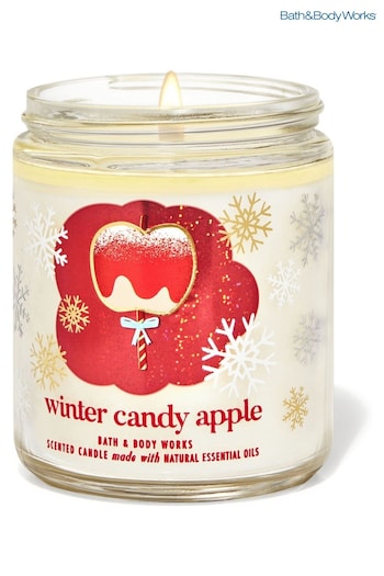 Bath & Body Works Winter Candy Apple Winter Candy Apple Single Wick Candle 7 oz / 198 g (K38804) | £22