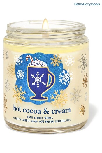 Bath & Body Works Hot Cocoa and Cream Hot Cocoa and Cream Single Wick Candle 7 oz / 198 g (K38805) | £22