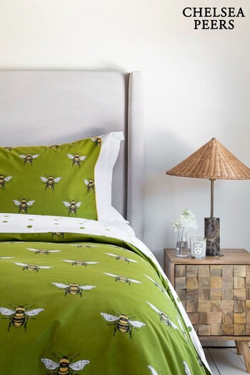 Chelsea Peers Olive Green King Cotton Reversible Bedding Set (K39056) | £90