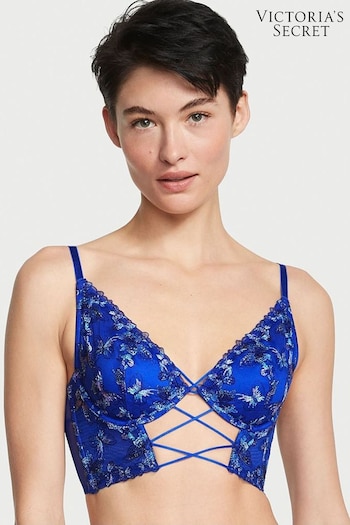 Victoria's Secret Blue Oar Longline Embroidered Bra (K39082) | £75