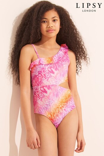 Lipsy Pink Leopard Swimsuit (K39117) | £16 - £22